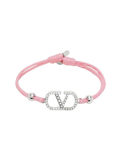 Pink VLogo Signature Cotton Bracelet