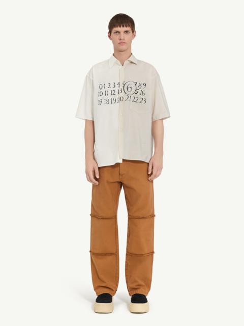 Asymmetric poplin shirt