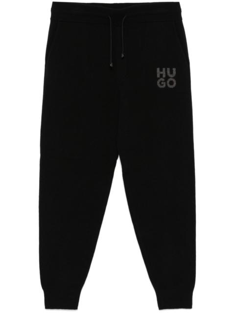 jacquard-logo trousers