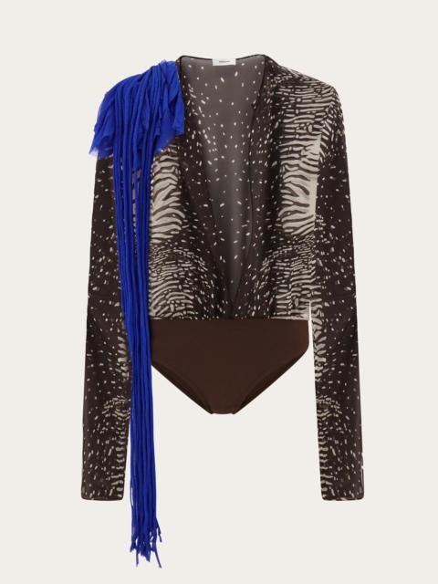 Body with flower sash detail