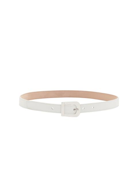 Marija Buckle Belt in Ivory Leather