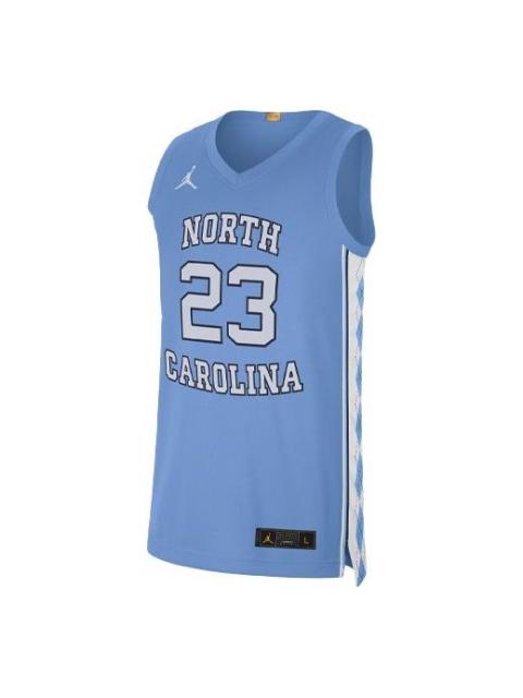 Men's Air Jordan College (UNC) Sports Basketball Jersey/Vest No. 23 Blue AT8895-448