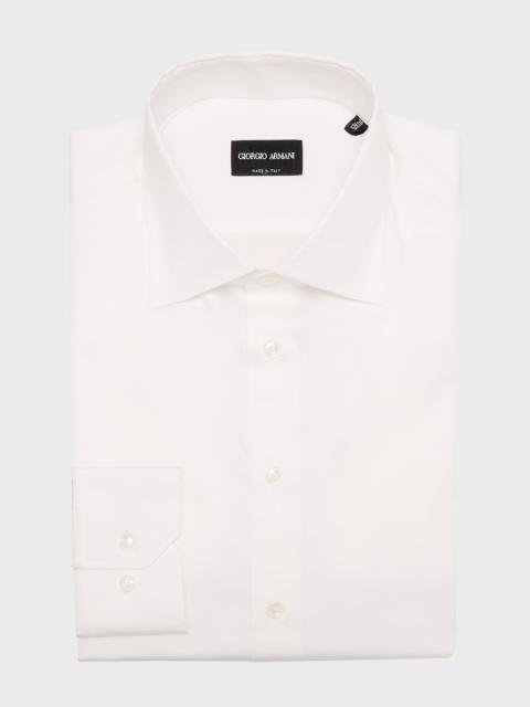 Men's Solid Cotton Dress Shirt