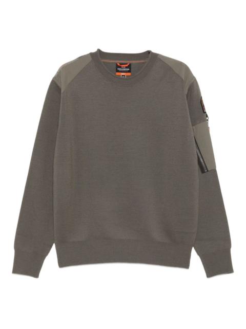 crew-neck panelled sweatshirt