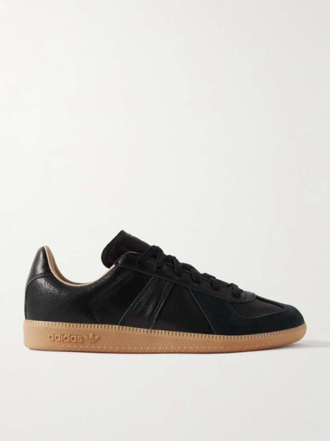BW Army Lux Suede-Trimmed Cracked-Leather Sneakers
