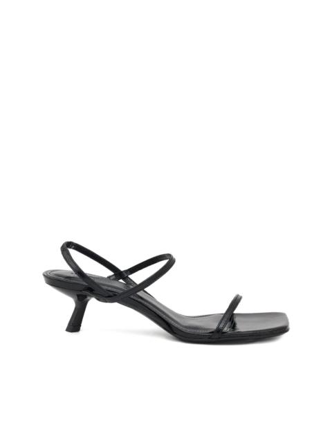 50mm square-toe stiletto-heel sandals