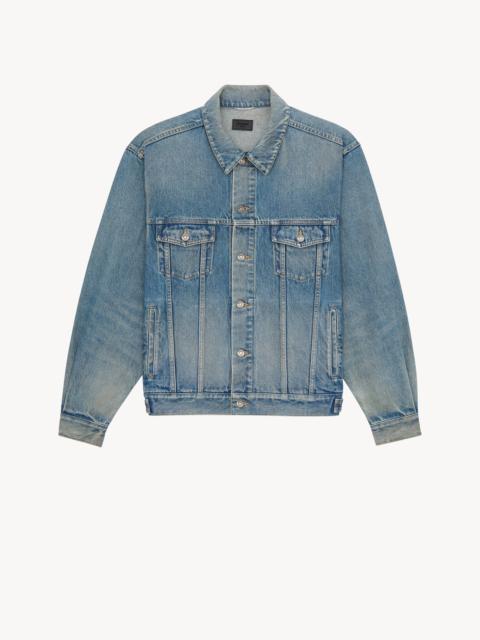 TRUCKER JACKET IN MIDI BLUE DENIM