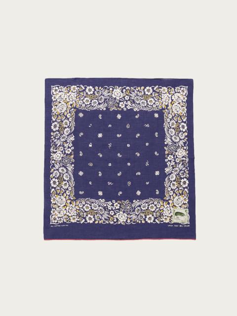 Fastcolor Selvedge Bandanna (CHURCHILL GARDEN) 20x20 - Purple