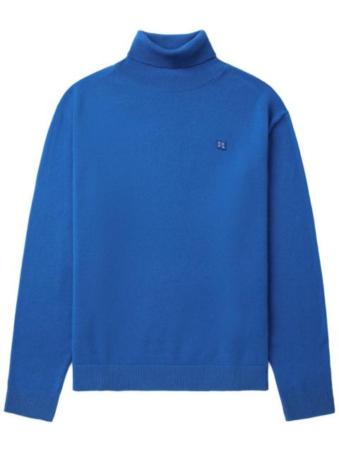 logo-patch wool jumper