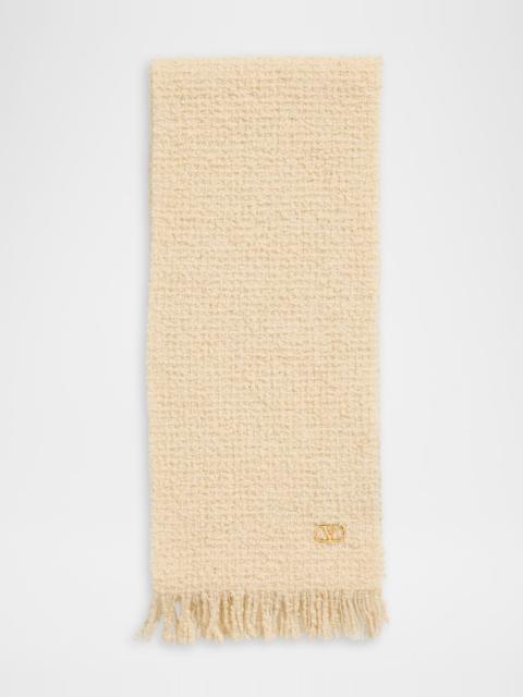 VLogo Signature Cashmere and Wool Jacquard Scarf