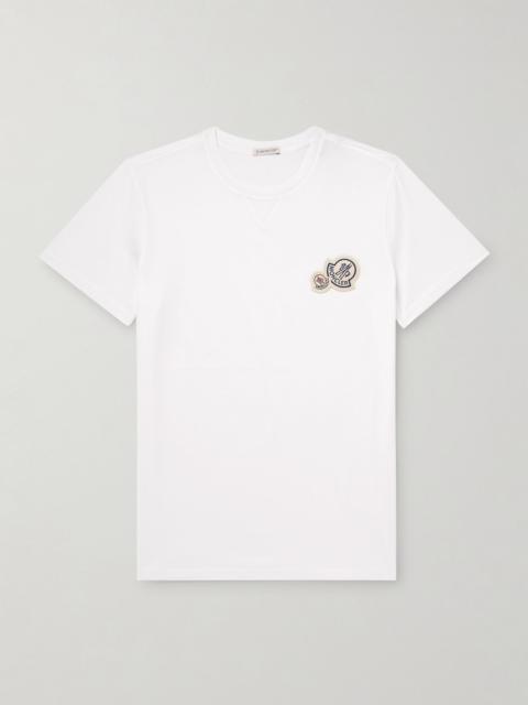 Logo-Appliquéd Cotton-Jersey T-Shirt White