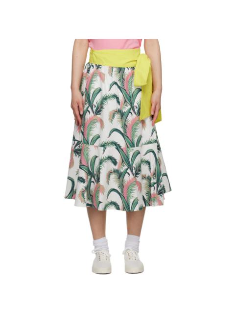 Multicolor Hotel Olympia Edition Palm Frond Midi Skirt