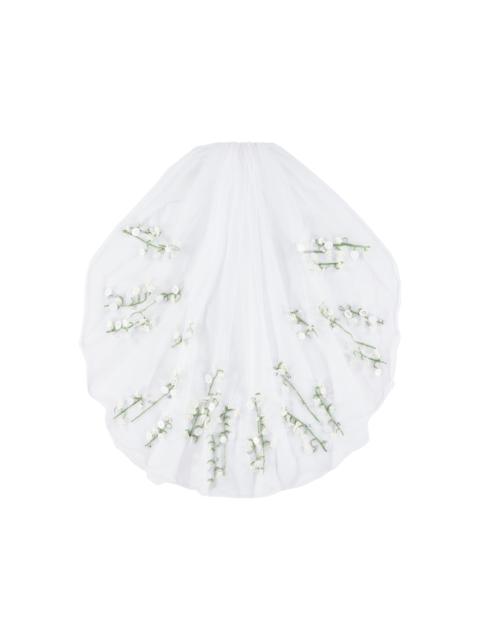 Hand-embroidered veil