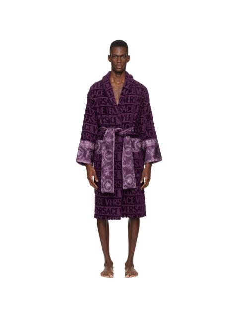 Purple 'I Heart Baroque' Bathrobe