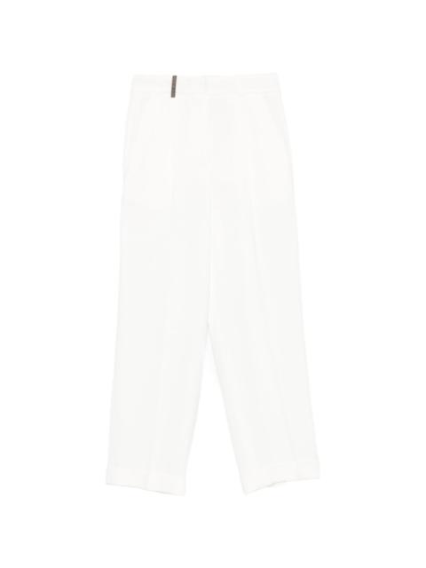 side-pocket cropped trousers