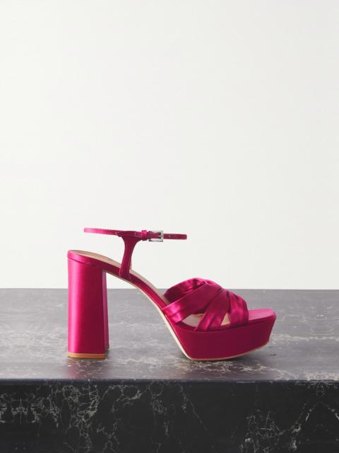 Monetta Satin Platform Sandals