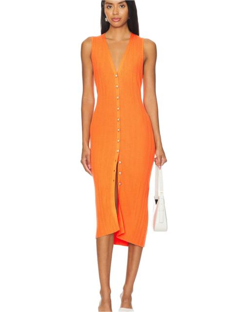 Domino Sleeveless Button Dress