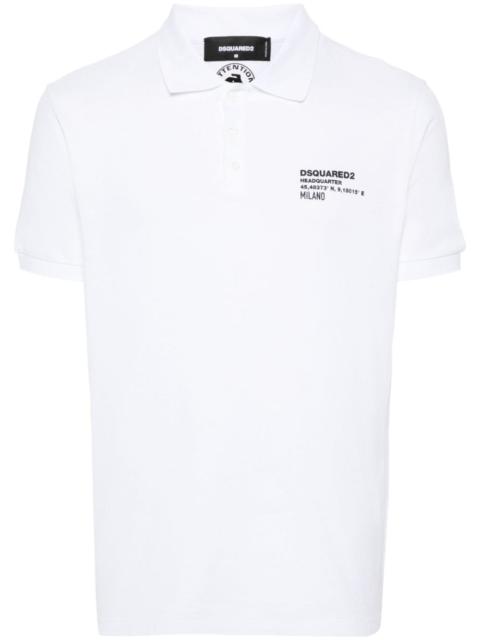 logo-print polo shirt