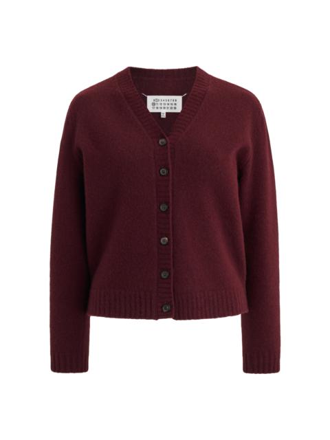 Knit Wool Cardigan burgundy