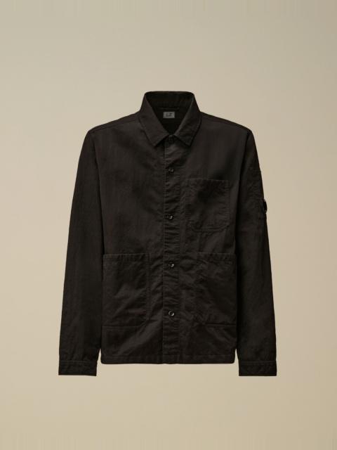 Diagonal Flatt Nylon Button Overshirt