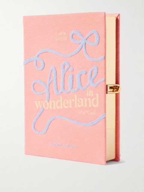 + Bond & Grace Alice In Wonderland Embroidered Appliquéd Canvas Clutch