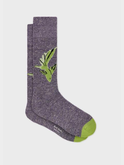 Mauve 'Le Peche Fish' Socks