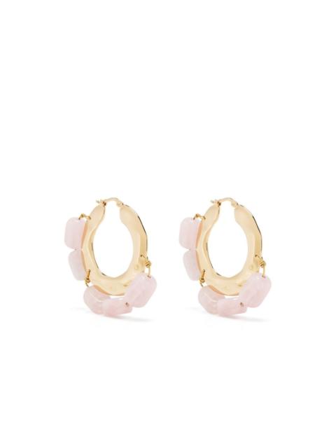 crystal-embellished hoop earrings
