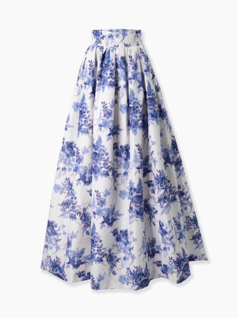 Chiné Floral-Print Ball Skirt