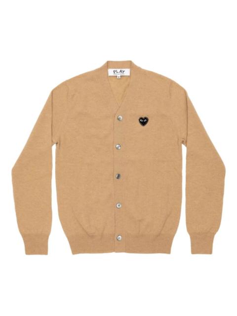 Heart-appliqué cardigan