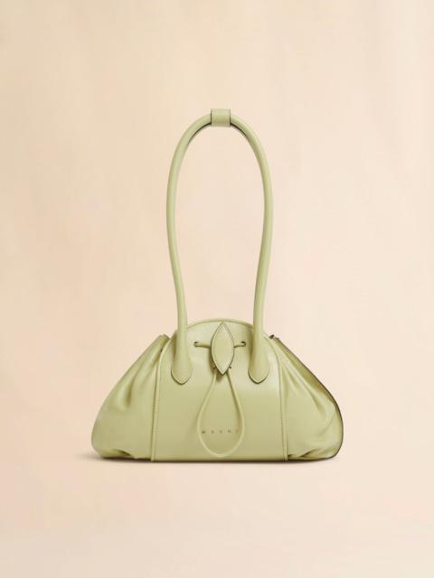 YELLOW LEATHER TULIPEA SHOULDER SHOPPER