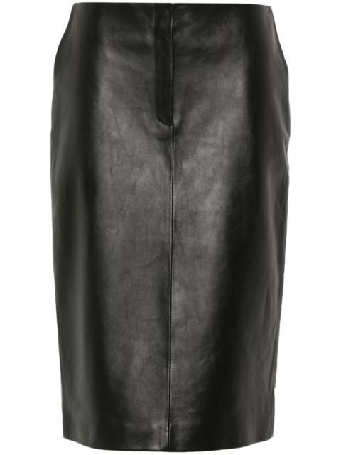 leather pencil skirt