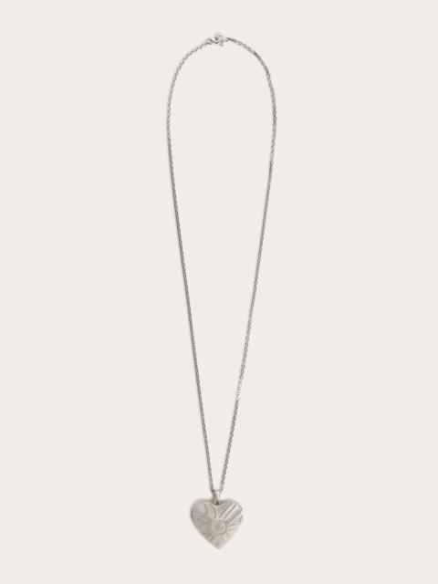 HEART MIRROR PENDANT NECKLACE