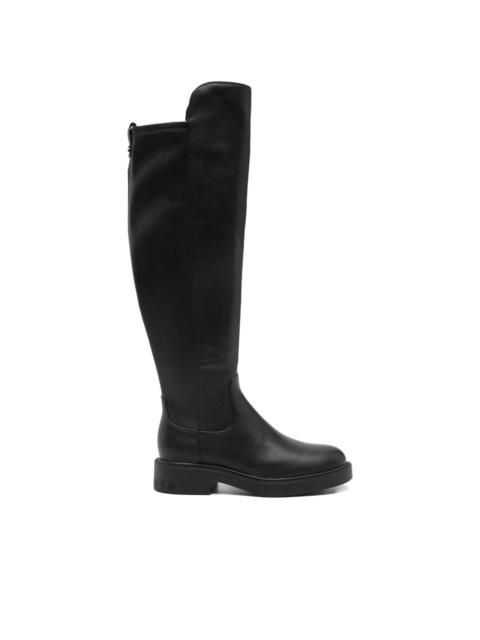 zip-up knee-high  boots