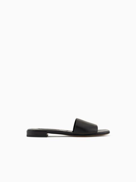 GIORGIO ARMANI X 10 CORSO COMO CALFSKIN FLAT SANDALS