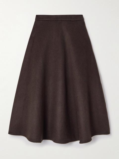 Recycled Wool-blend Felt Midi Skirt