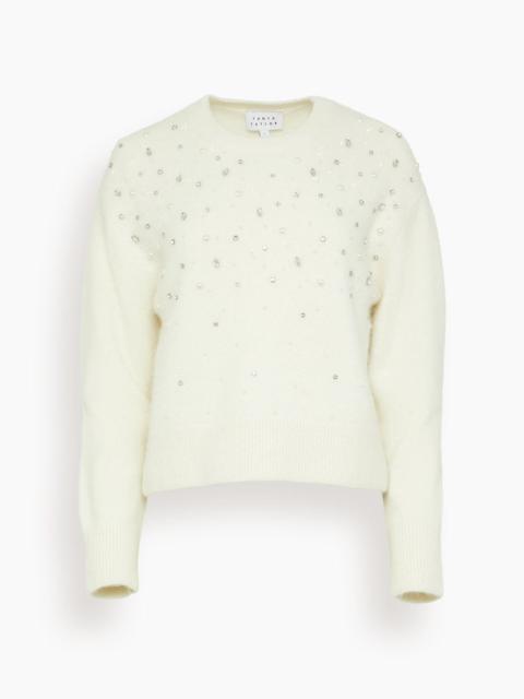 Lexia Embellished Sweater in Cream