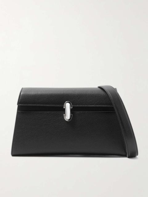 Symmetry textured-leather shoulder bag Black