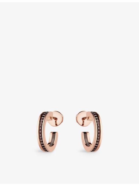 Quatre Classique PVD-coated 18ct yellow and pink-gold hoop earrings