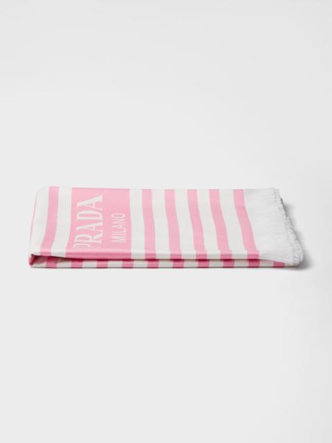 Striped cotton beach towel