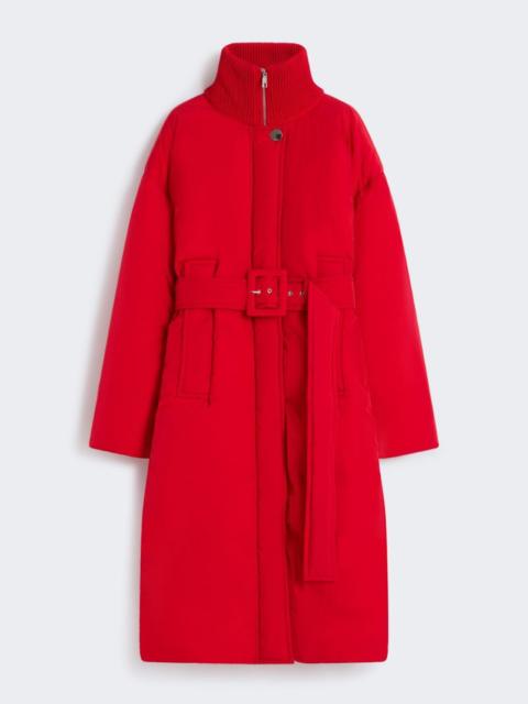Water-repellent long down jacket - RED