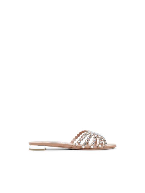 crystal-embellished strap sandals