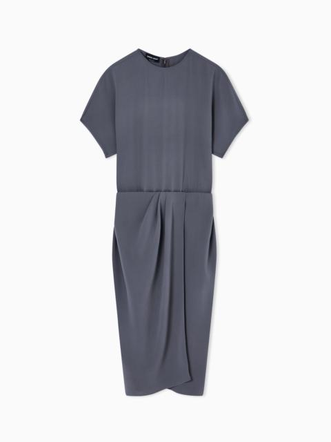 MIDI DRESS IN WASHED SILK CRÊPE