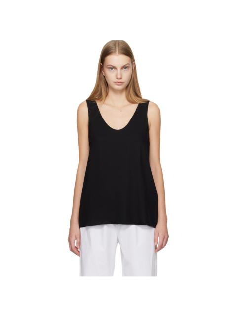 Black Fluid Scoop Tank Top