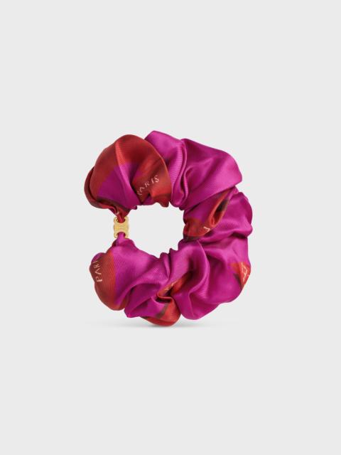 Celine Weaved Ribbons Scrunchy in silk and Brass with Gold Finish