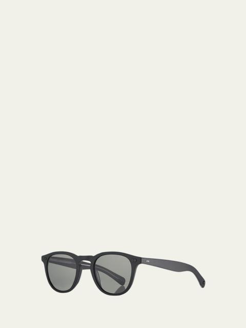 Men's Hampton X Round Acetate Sunglasses, Black