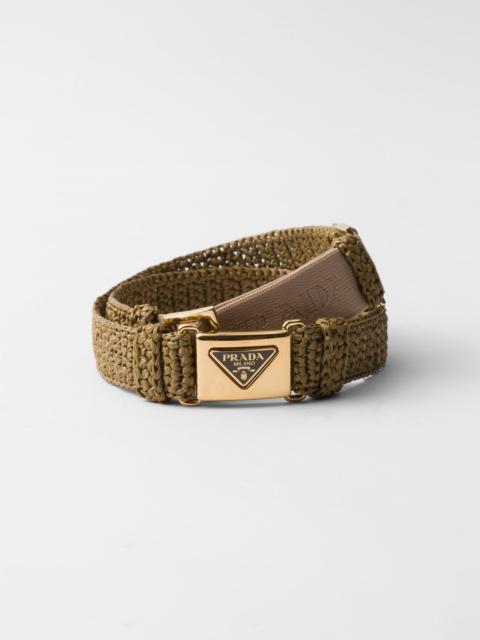 Woven fabric belt