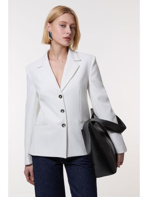 Tailored Textured Single Breasted Jacket