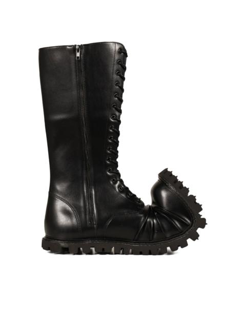 lace-up lug-sole boots