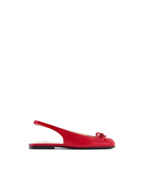 Bulle Node SB patent bow ballet flats