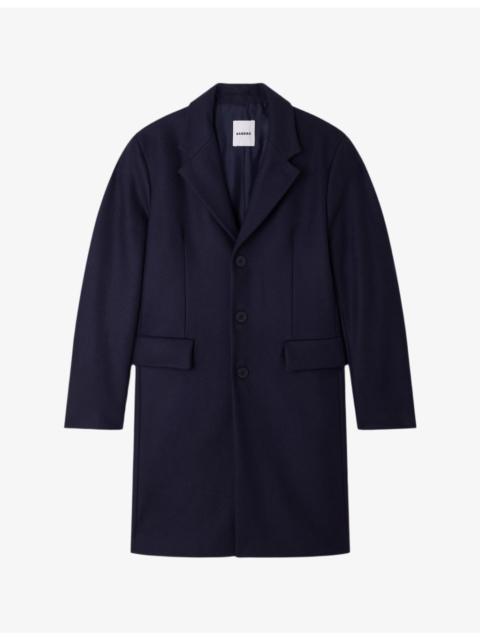 Single-Breasted Notch-Lapel Wool-Blend Coat